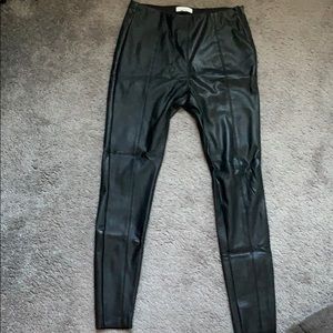 Topshop high waisted faux leather leggings